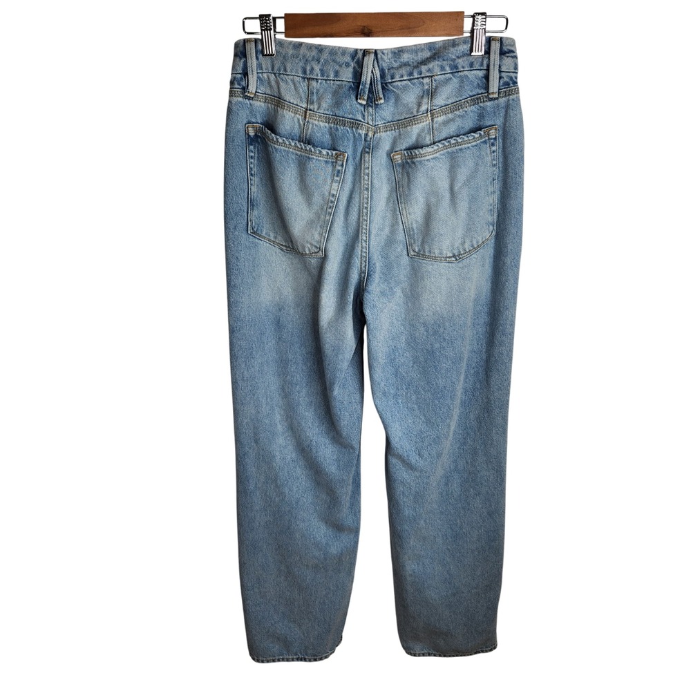 Good American Good 90's Relaxed Jean High Rise Distressed Straight Leg Size 6/28 - Picture 6 of 13